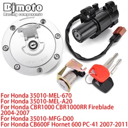 CB 600F Fuel Gas Cap Ignition Switch Seat Lock with Key Kit For Honda CB600F Hornet 600 PC-41 35010-MFG-D00 2007 2008 2009-2011