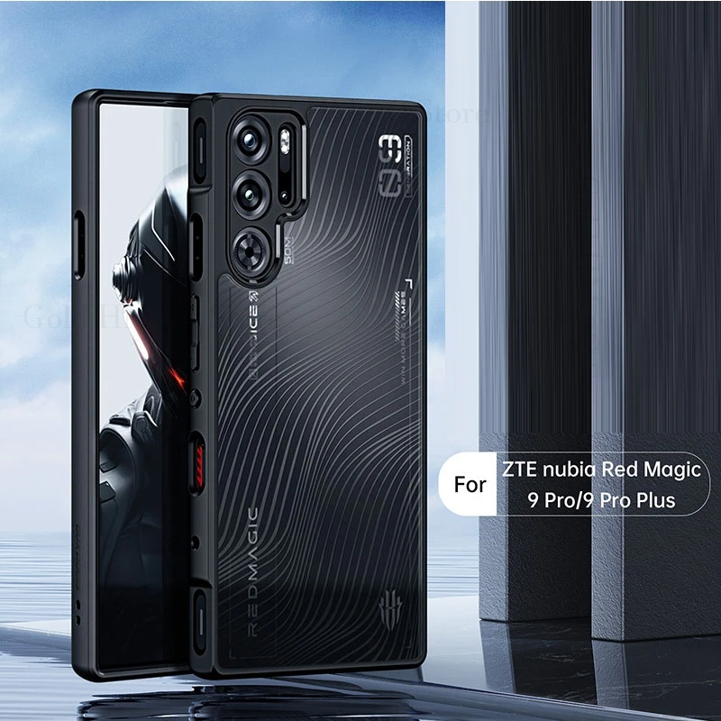 

For ZTE nubia Red Magic 10 Pro Plus Line Matte Transparent Phone Case For Red Magic 9 9s 10 Pro Lens Protector Shockproof Cover