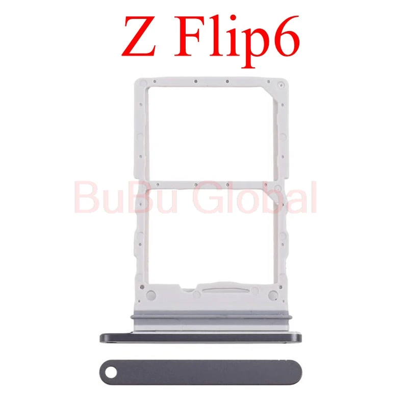 

Лоток с двумя SIM-картами для Samsung Galaxy Z Flip6 SM-F741B, держатель слота для SIM-карты, запасная часть для телефона