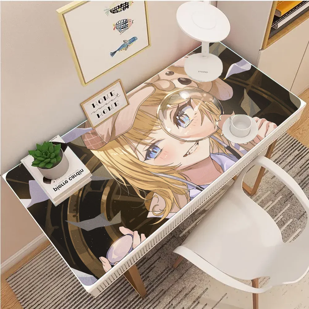 1pc Hololive Watson Amelia Game Anime Mouse Pad Mouse Mat Desk Mat With Pad Gaming Accessories Prime Gaming XXL