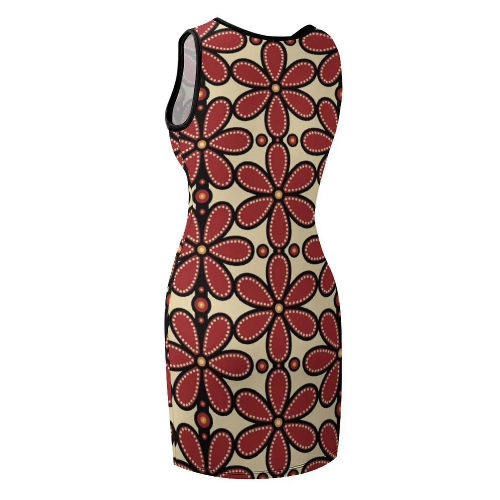 60s 70s Style Retro Vintage Mid-Century Daisy Flower Sleeveless Sundress bandage dress dresses for woman 2025