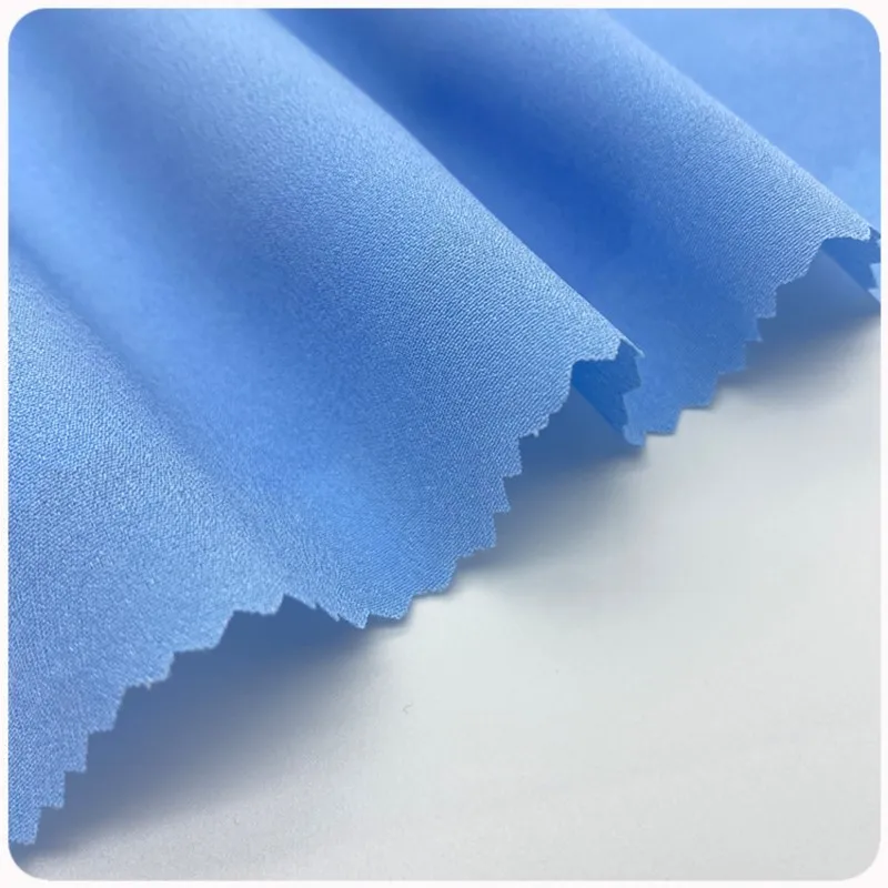 

Velvety matte crinkled fabric for spring and summer polyester clothing lining Hanfu skirts shoe materials