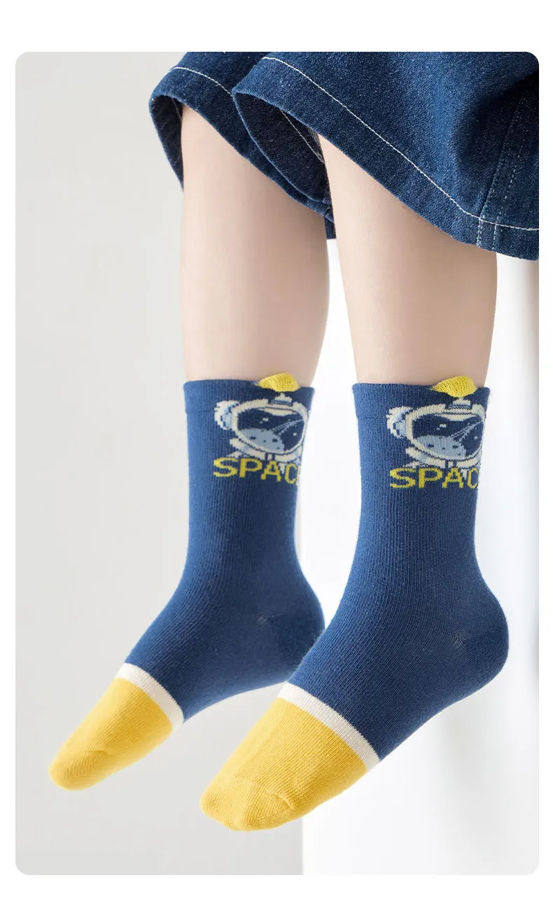 5 Paar Herbst Jungen Socken Tiere Löwen socken Kinder mittlere Socken Baby Baumwoll socken – Detail 18