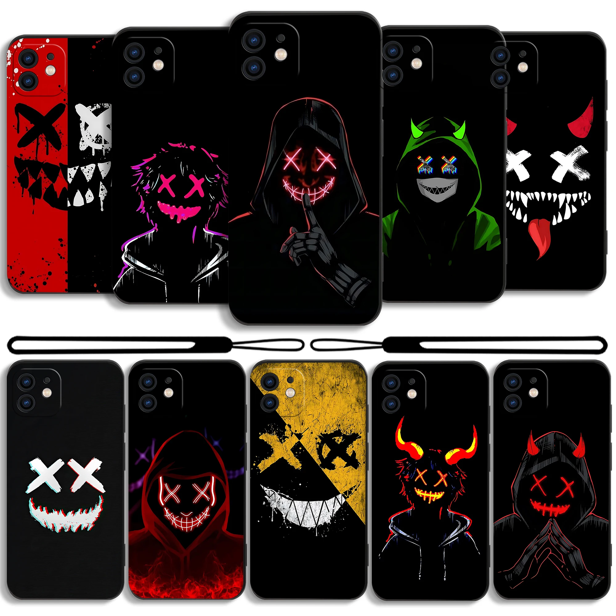 Devil Bad Boy Case For Samsung Galaxy S24 S23 S22 S21 S20 S10 Note 20 10 Lite Ultra Plus FE 4G 5G Cover With Hand Strap