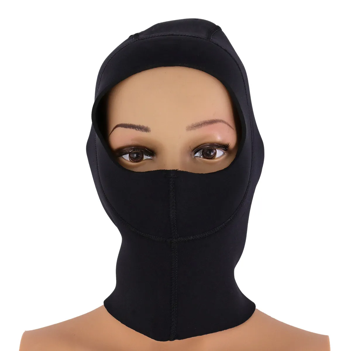 

Xl Black Snorkeling Hood Full Coverage Diving Head Cover Stretchable Warm Thermal Cap for Sports