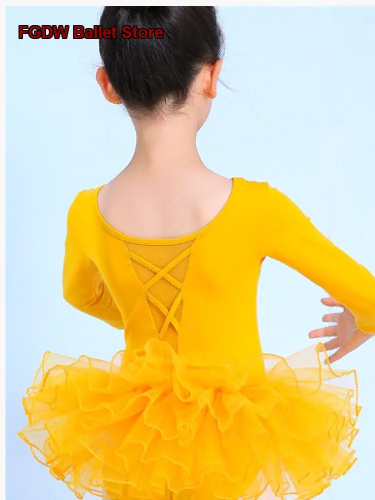 children's-girls-long-sleeve-dance-dress-autumn-winter-girls-dance-dress-skirt-chinese-grade-examination-long-sleeves-kids