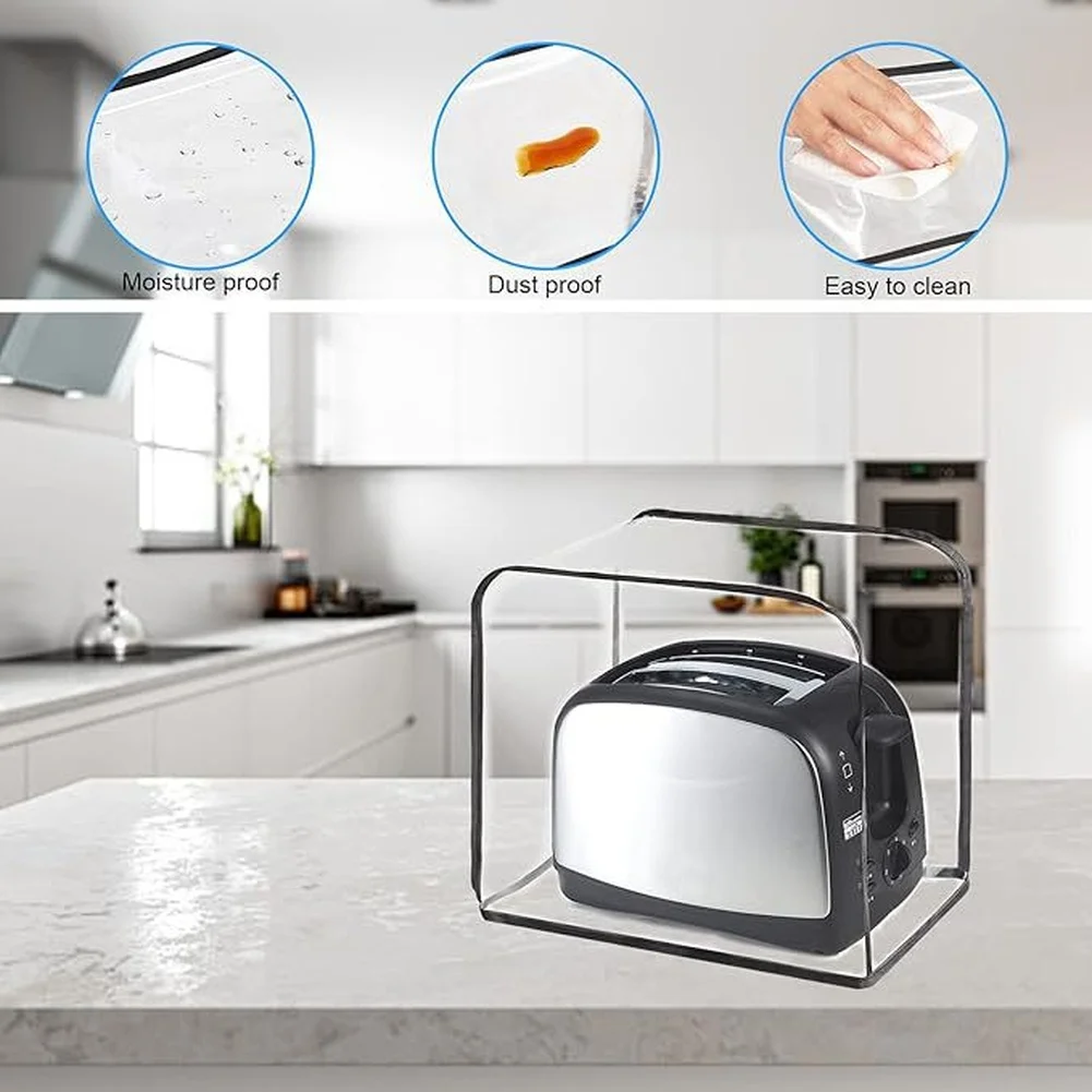 1PC Bread Maker Cover 30*20*21cm PVC Transparent Covering Toaster Dust Cover Bread Machine Small Toasters Oven Covers Parts