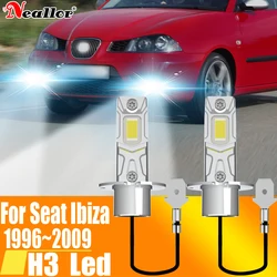 2pcs H3 Led Fog Light Canbus Bulb Car Headlight High Power Auto Diode Moto Driving Running Lamp 12V 55W For Seat Ibiza 1996~2009