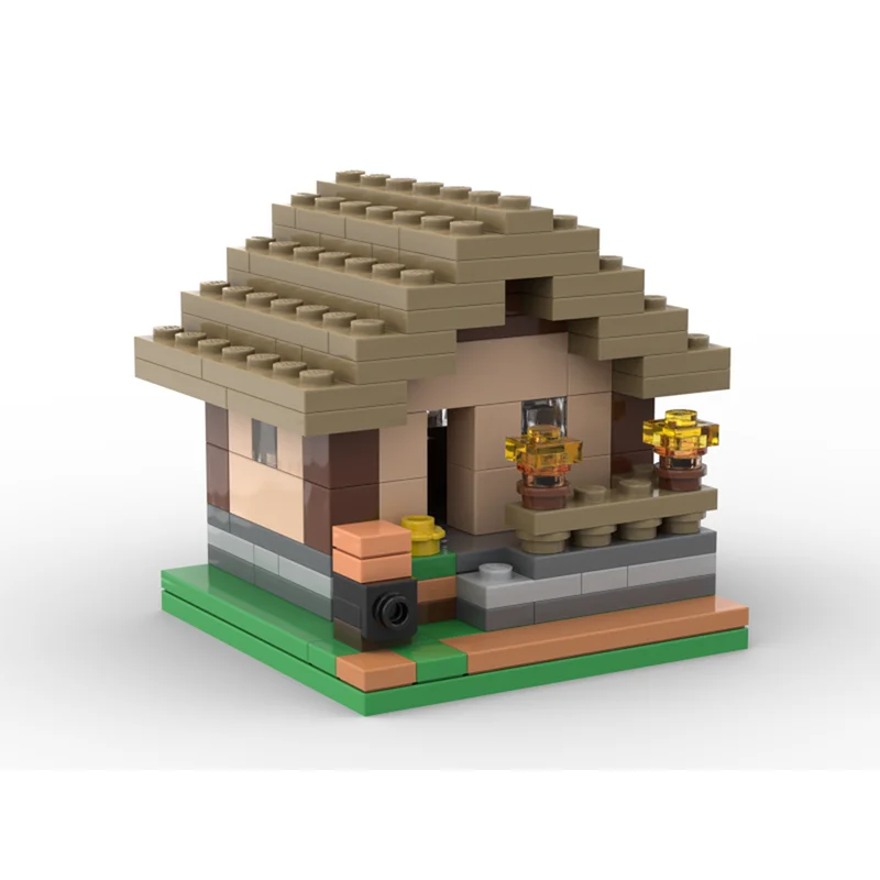 158 قطعة MOC قرية المؤامرة البناء بلدي العالم نموذج اللبنات الهندسة المعمارية هدايا عيد الميلاد لتقوم بها بنفسك لعبة فكرة الطوب عيد ميلاد #2