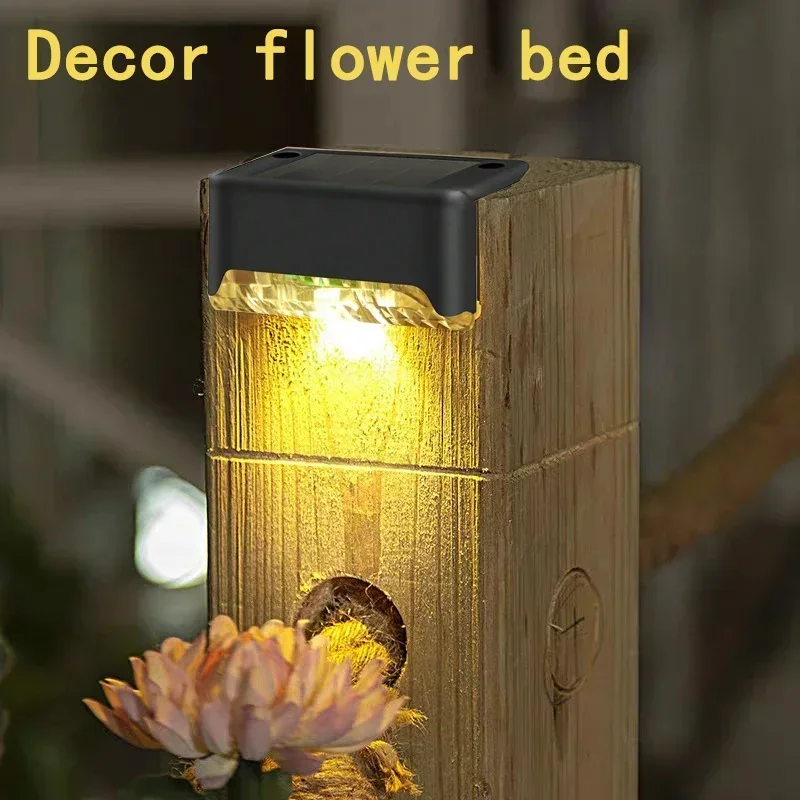 4 قطعة الشمسية وحدة إضاءة LED جداريّة ضوء لسطح السفينة خطوة درابزين فناء درج ساحة حديقة ديكور فشل ضوء سطح السفينة الشمسية في الهواء الطلق تزيين في العطلة #2