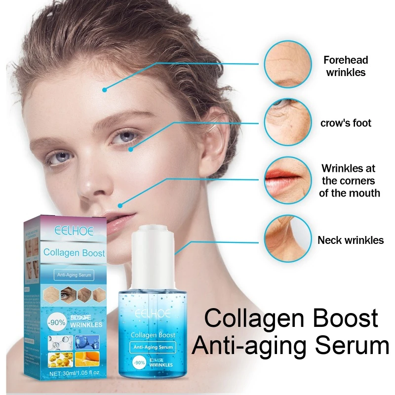 

Collagen Wrinkle Remover Face Serum Lifting Firming Fade Fine Lines Anti-aging Essence Whitening Brighten Nourish Skin Care