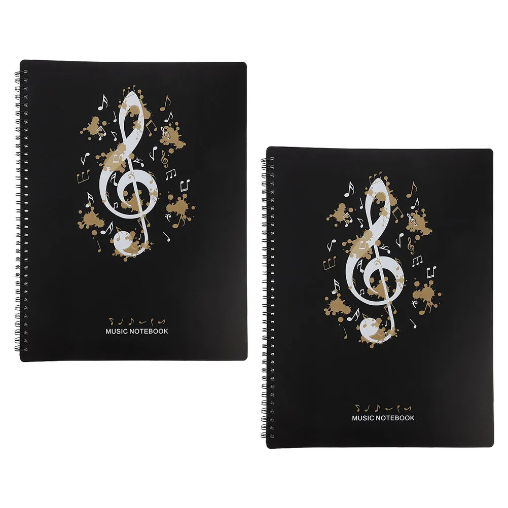 

2 Pcs File Folders Choral Binder Spiral Book Organizer Pp Musician