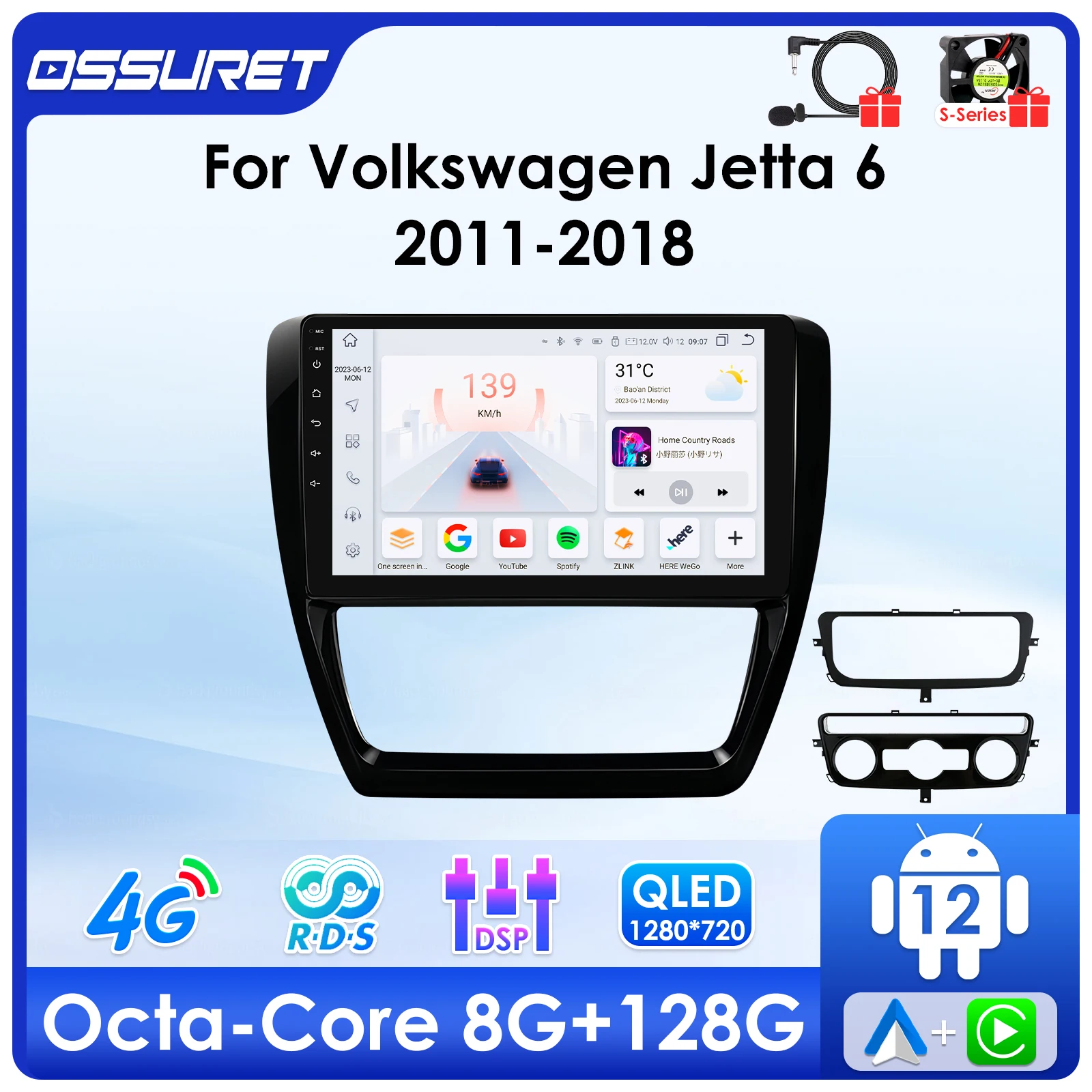 

2din Carplay Android Autoradio for Volkswagen VW Jetta 6 Bora 2011-2018 Multimedia Video player Car Stereo Audio GPS navi Screen