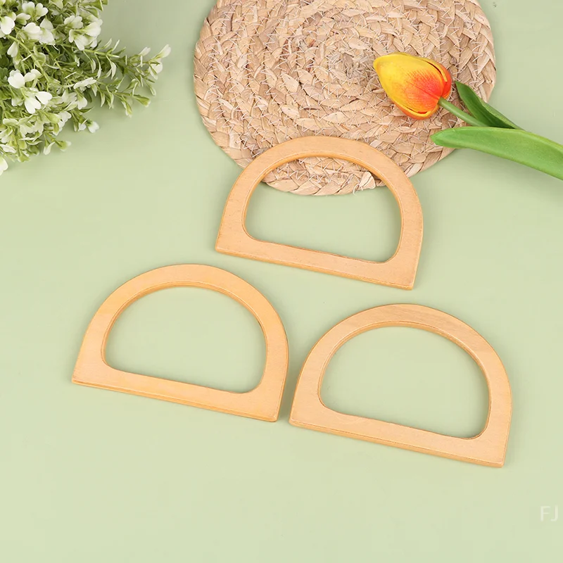 

[YU]Handmade Handbag DIY Tote Purse Bag Frame D,O ,U Shape Bamboo Bag Handles Making Bag Accessories Replacement Brown Handles