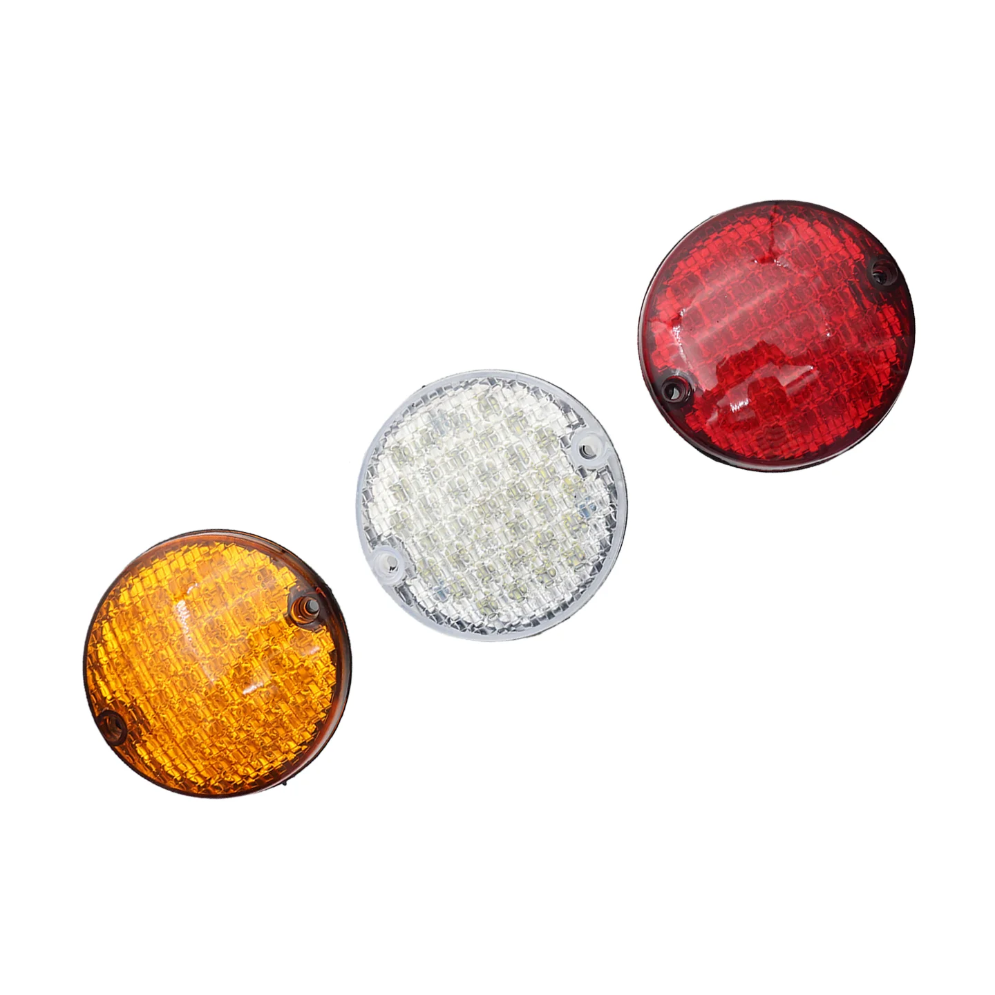 Golf Cart Parts 9.5cm 12V LED Round Tail Light Set Brake Reverse Turn Signal for Clubcar E-Z-GO Yamaha EXCAR LV TONG Marshell