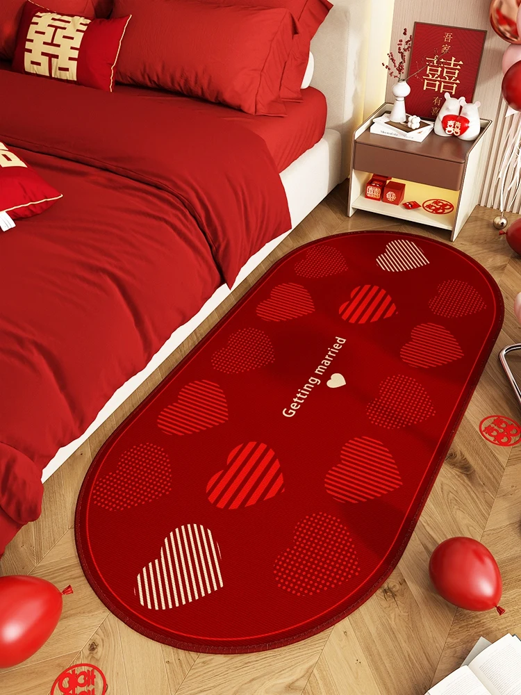 

VIKAMA Wedding Carpet, Anti-Stain And Waterproof, Red Floor Mat For Wedding Room, Bedside Blanket For Bedroom, Aisle Runners