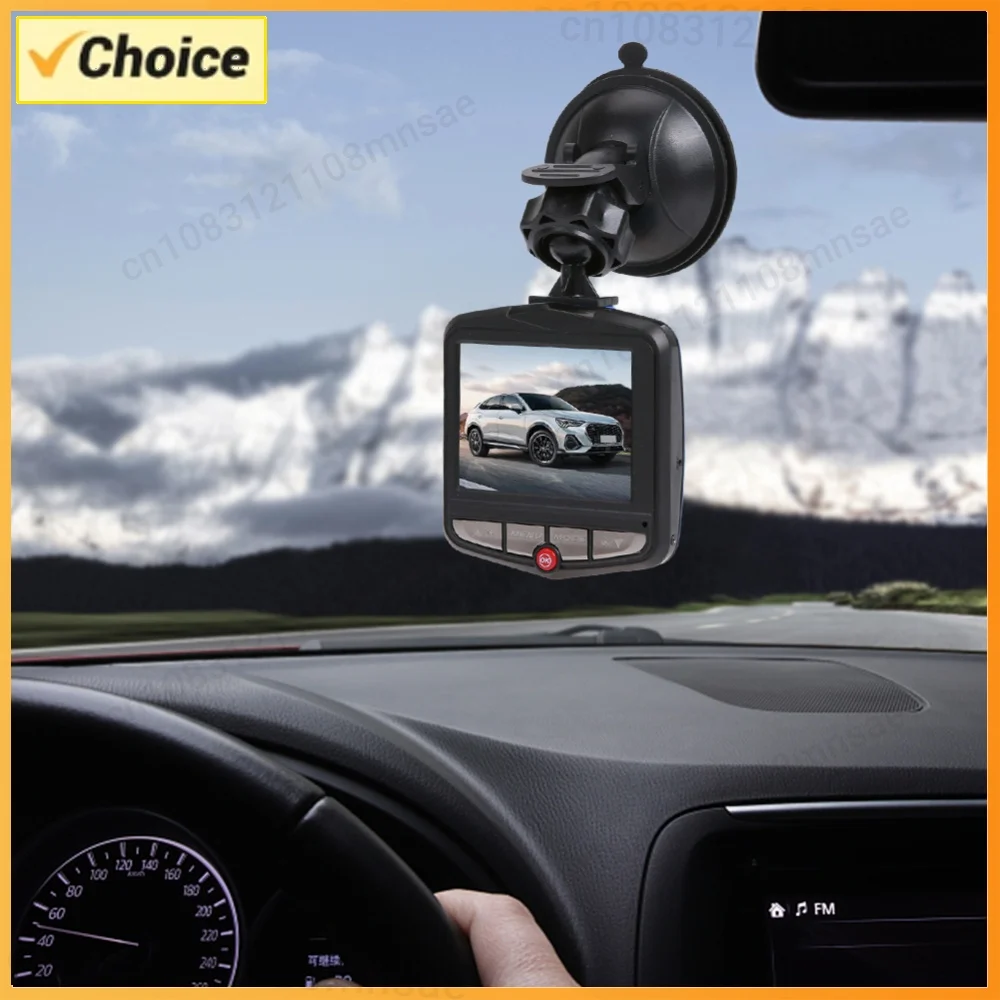Dash Cam Suction Cup HD 1080P Vehicle Video Recorder Night Vision Driver Recorder 2.4 Inch LCD Screen G-Sensor Circle Recording