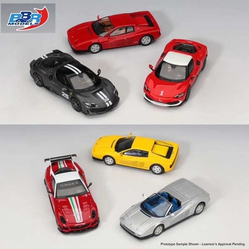 [PreSale] BBR 1:64 296 GTB Assetto Fiorano Grigio Scuro Black Gold  SF90 Yellow 12 Cilindri Bianco Avus White Diecast Model Car