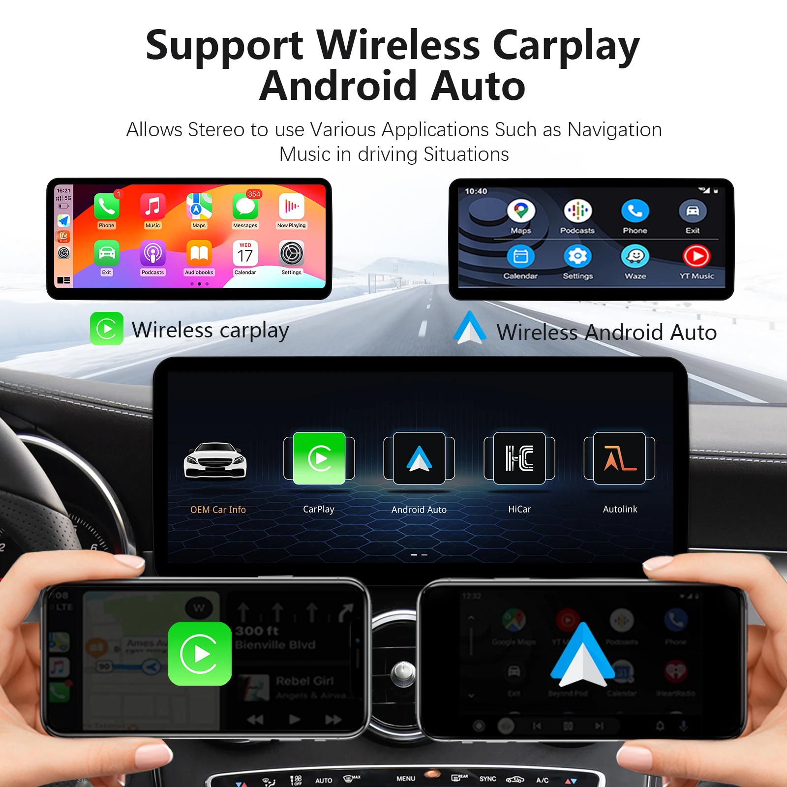 Snapdragon 665 Android 14 For Mercedes Benz C V GLC Class W446 W447 X253 W205 S205 2015-2018 Multimedia Screen Auto CarPlay