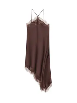 6 best sales שמלת סאטן עם קולר - №3