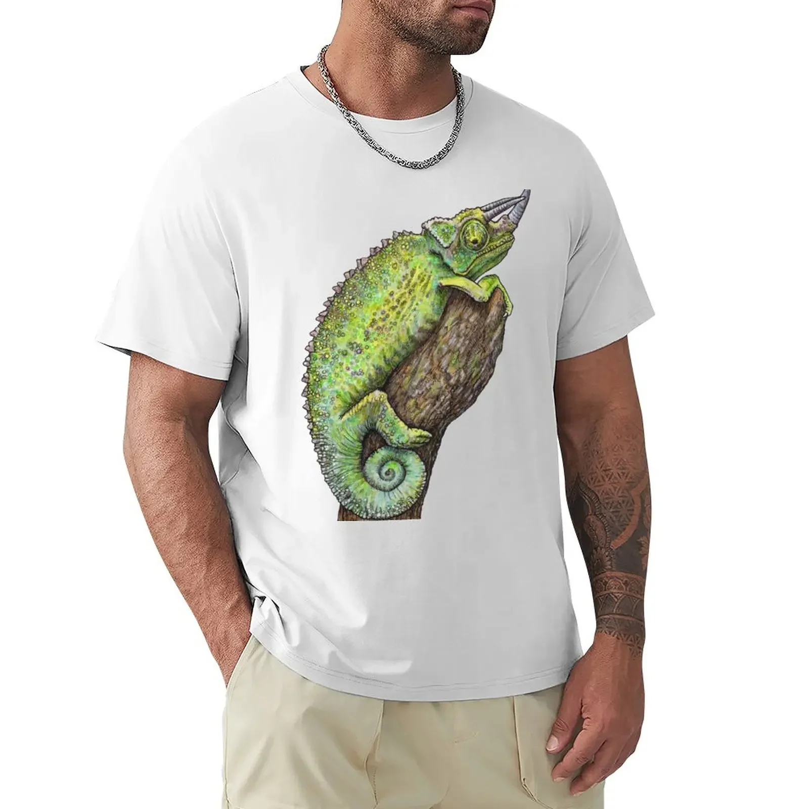 JACKSON'S CHAMELEON T-Shirt vintage tees men t shirts