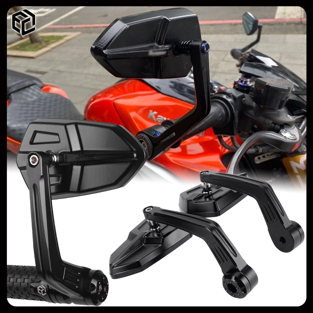 

For Kawasaki ZH2 Z1000 Z900 Z800 Z750 Z700 Z650 Z500 Z400 Motorcycle Handlebar Mirror CNC Bar End Rearview Mirror Aluminum Alloy