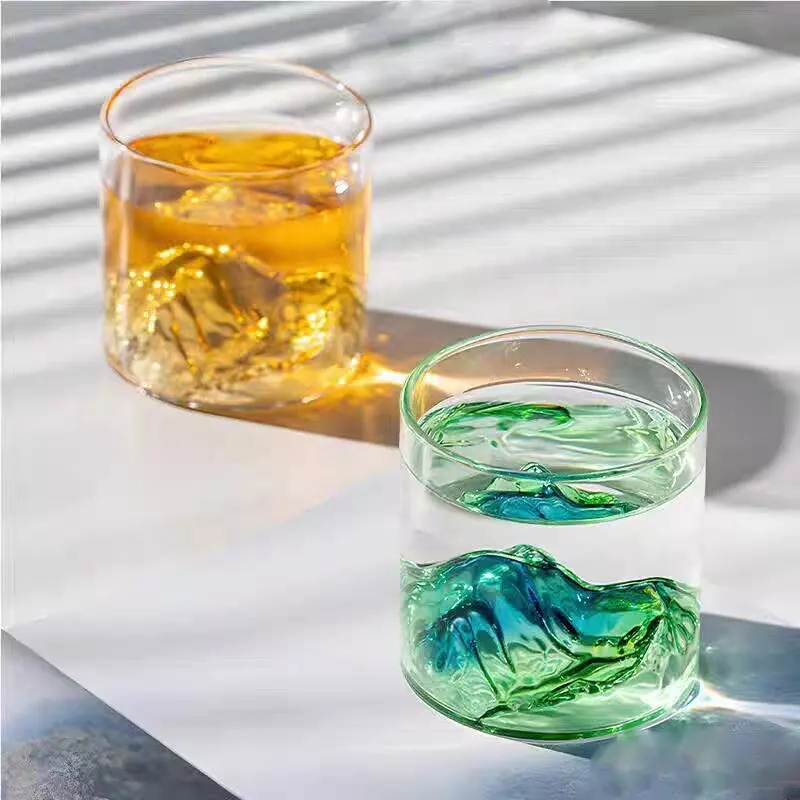 320ml/180ml Iceberg-shaped Cups Heat-resistant Tea Cup Multi-color Water Cup Personalized Water Cups Drinking Glasses Wine Glass