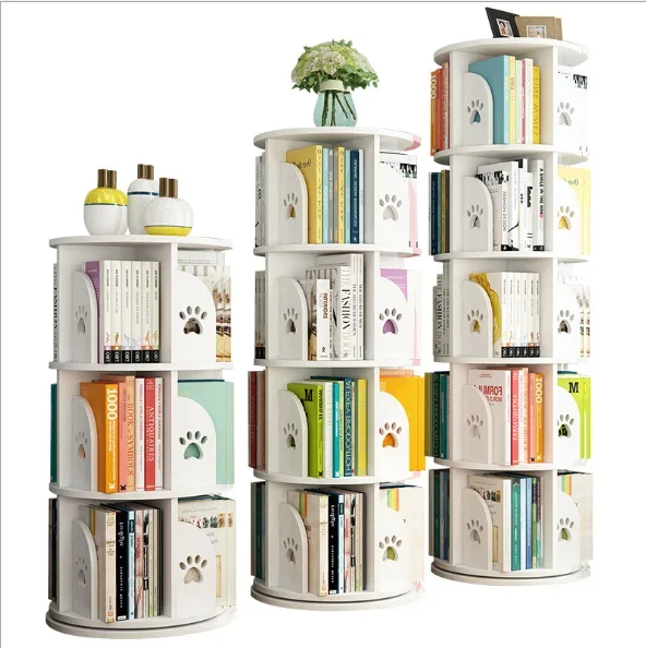 

Rotating Bookshelf 360 Degree Rotatable Kids Bookshelf Home Furniture Revolving Storage Holders Racks Bookcase For Children