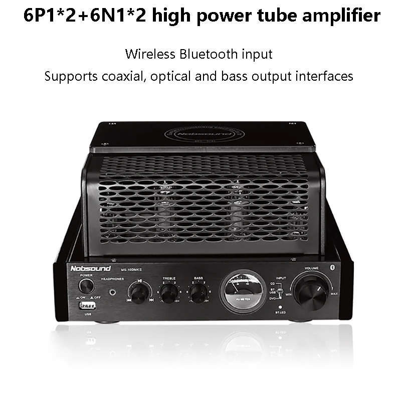 

HIFI Tube Power Amplifier Wireless Bluetooth 2.1 Channel USB Lossless Playback Amplifier High Bass Adjustment Ear Amplifier