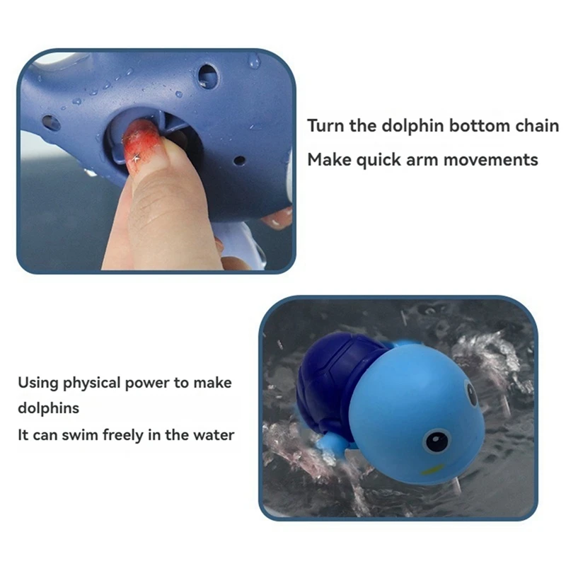 Bathing And Water Playing Toys Ducks, Dolphins, Swimming Toys, Floating Clockwork Toys