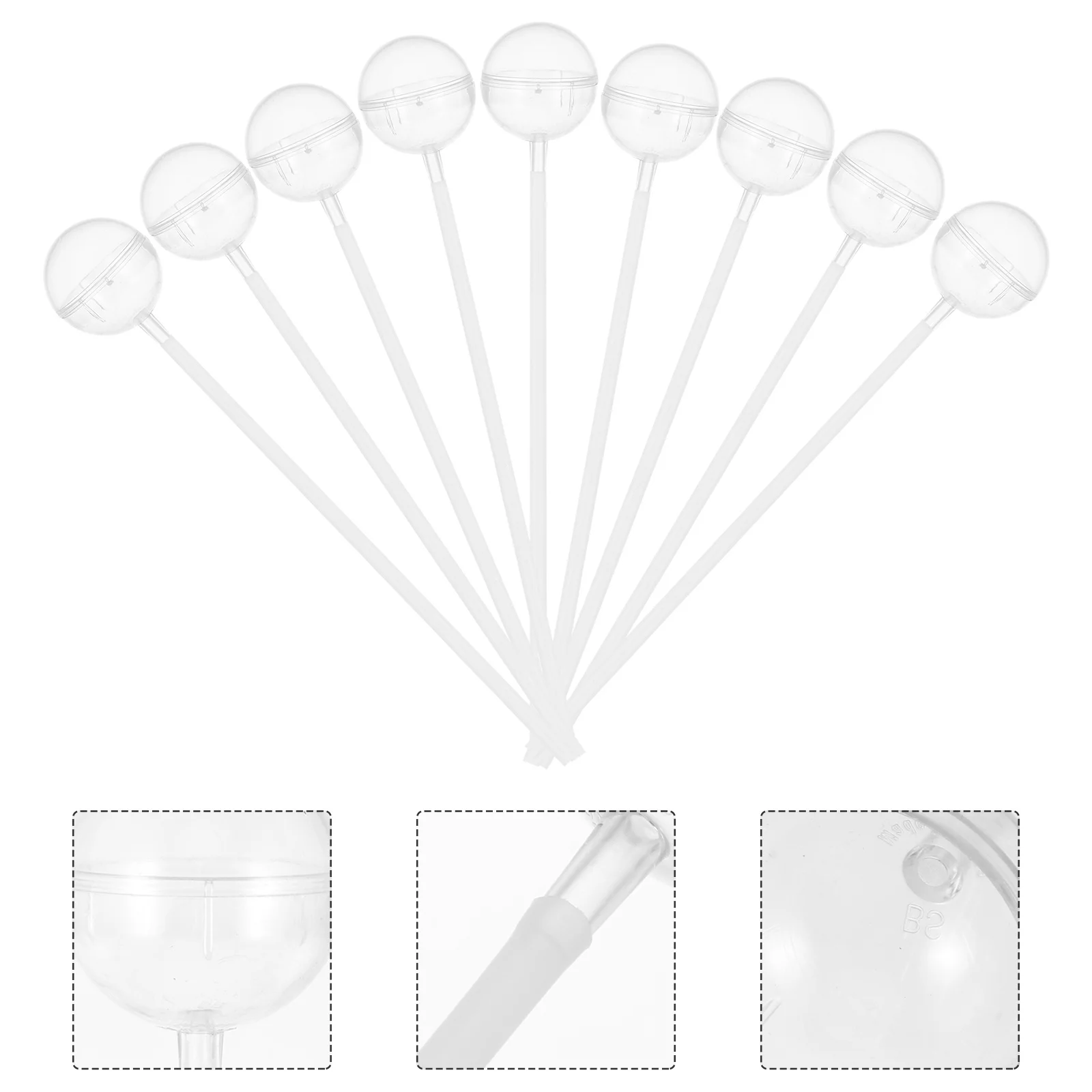 ฐานวางช็อกโกแลต 100 ชิ้น สำหรับตกแต่งดอกไม้พลาสติก งานแต่งงาน DIY ฐานวางลูกบอลช็อกโกแลต ที่รองช่อดอกไม้ขนม