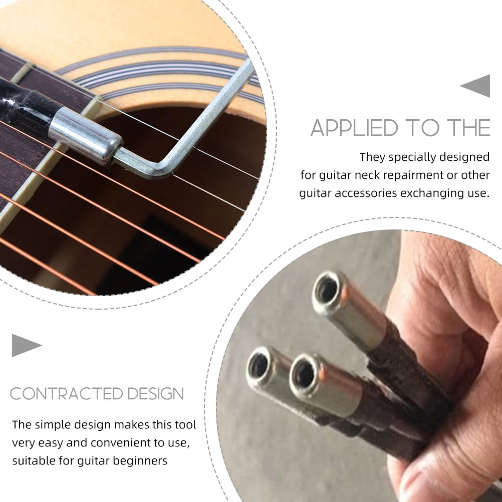 

3Pcs Guitar Neck Truss Rods Iron Durable Bidirectional Repair Guitar Parts Replacement Tool Iron Truss Rod Bass Supplies