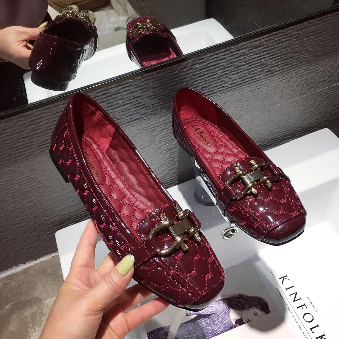 2025 Spring New Ballet Women's Shoes Soft Bottom Large Square Head Comfortable Flat Bottom Casual Women's Shoes Size 35-42 view 6