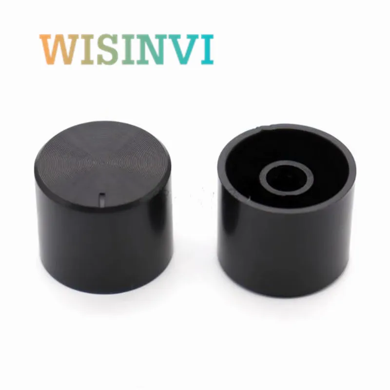 10PCS 20.5 * 17mm Plastic Black Knob Flower Shaft 6mm Potentiometer Adjustment Knob Cap Speaker Sound Adjustment Knob