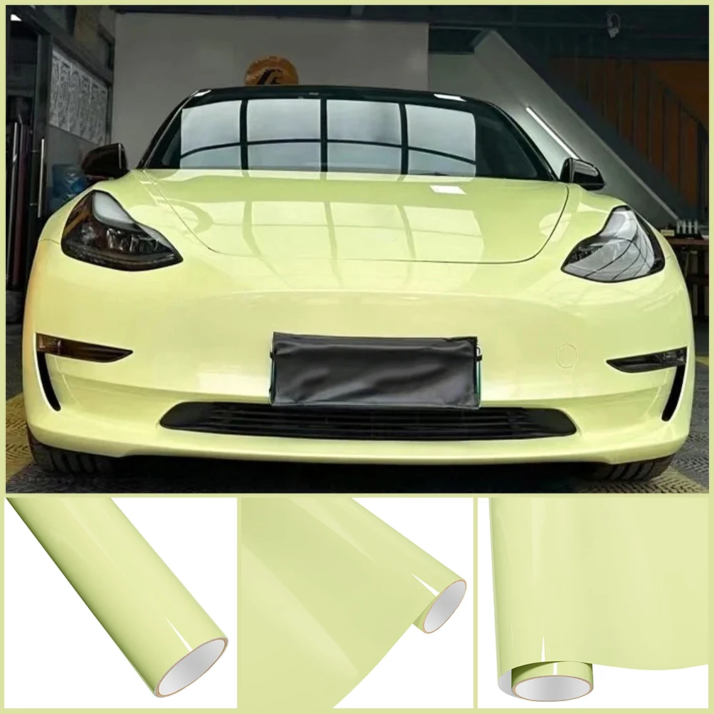 

Кристаллический глянцевый Chanell, желтая ПЭТ-обертка, виниловая пленка, защитная пленка для всего тела автомобиля, наклейка «сделай сам», цветная наклейка, аксессуары для автотюнинга