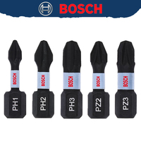 BOSCH Original Impact Control Screwdriver Bit PH1/PH2/PH3/PZ2/PZ3 S2 Modified Steel High Hardness Power Tool Attachments