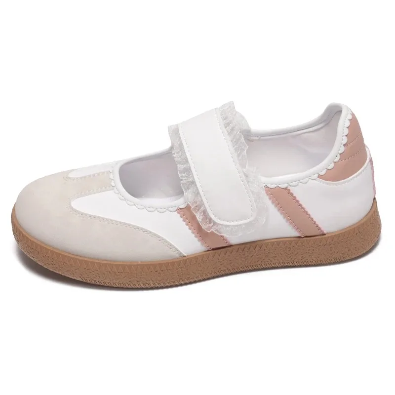 Spring Summer Women's Color-blocking Design Casual Sneakers 2026 New Soft-soled Flat Shoes Zapatos De Mujer