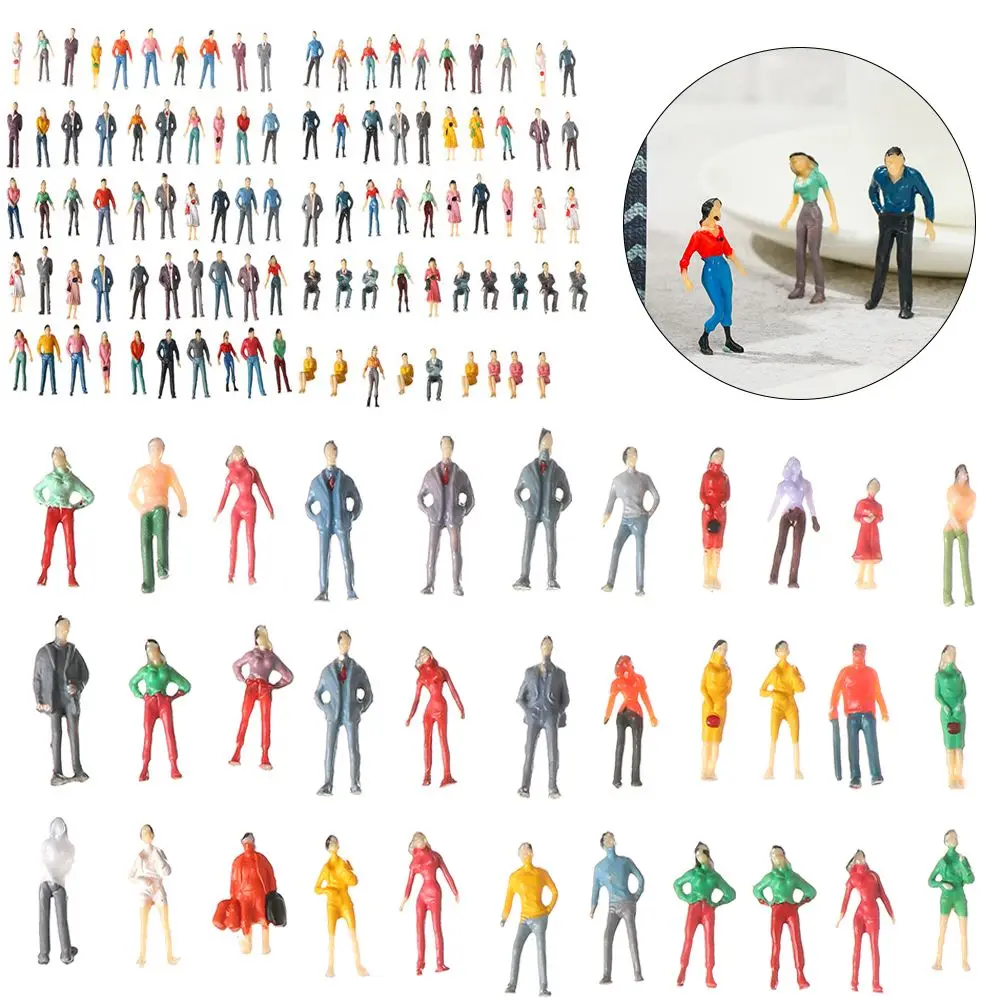 

1:100/1:150/1:75/1:50 Scale Dollhouse Decorations Model Building Passengers DIY Character People Figures Train Scenery