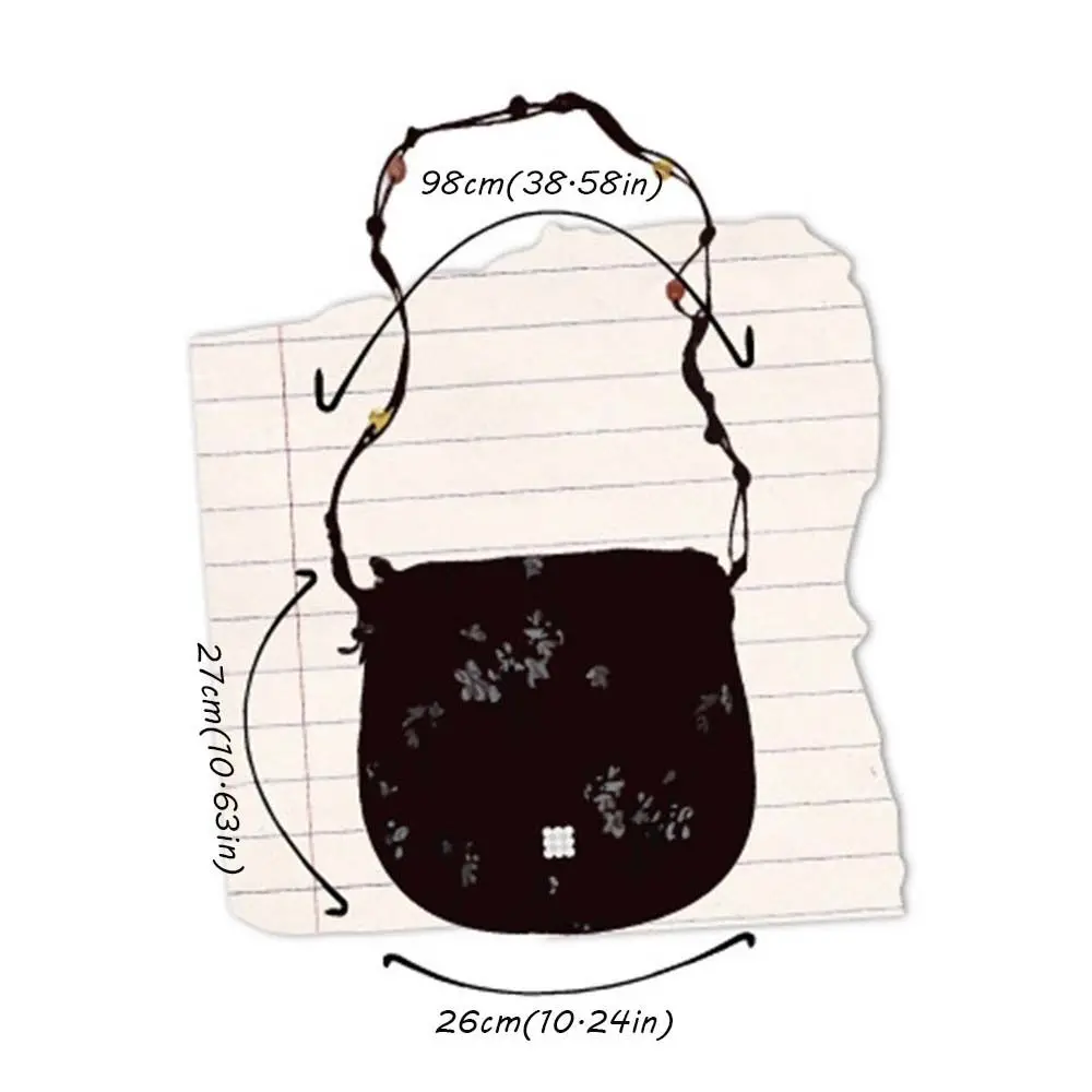 Сумка-мешок женская с цветочной вышивкой, саквояж кросс-боди с завязкой, маленький мессенджер в китайском стиле, клатч для мелочи