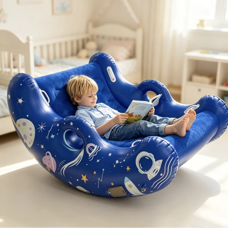 Cross-border spot PVC flocking inflatable rocking chair, built-in pump indoor home ADHD entertainment