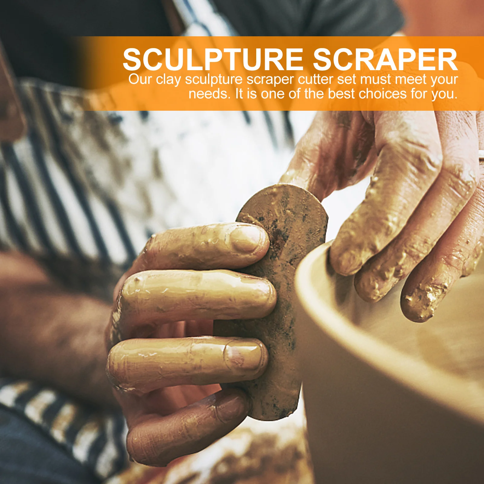 

5Pcs Clay Tools Professional Multi Purpose Pottery Sculpture Ribs Ceramics Molding Tool for Trimming Smoothing Shaping