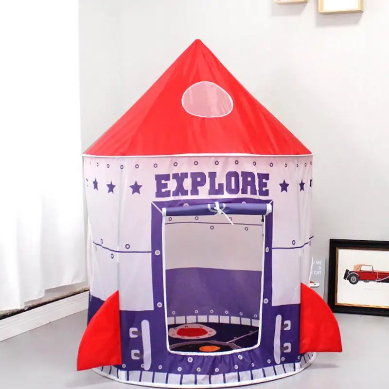 Portable 3 In 1 Spaceship Theme Tent Kid Crawling Tunnel Play Tent House Ball Pit Pool Tent Children Toy Ball Pool Holder Set