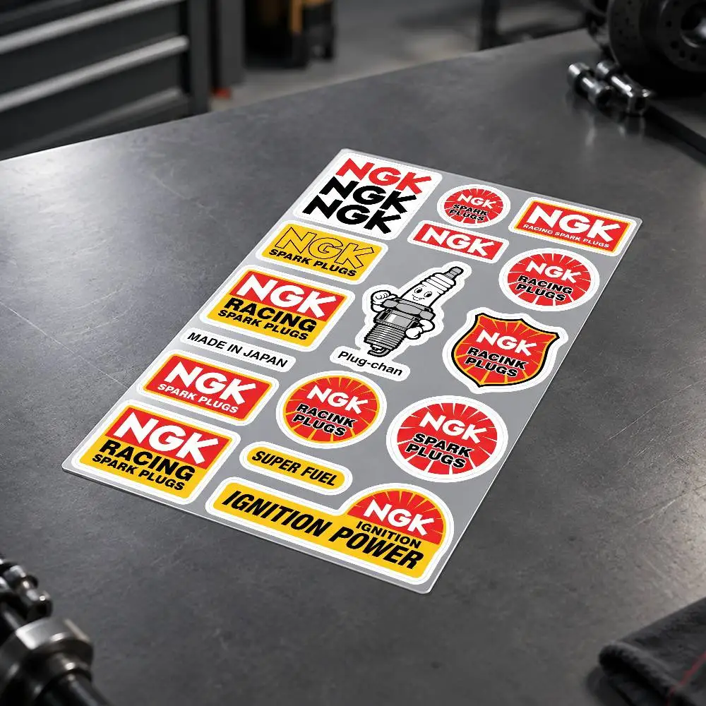 N-NGK Motorcycle Decal Sticker Kit Reflective Graphics For Helmet Tank Fairing Body Custom Bike