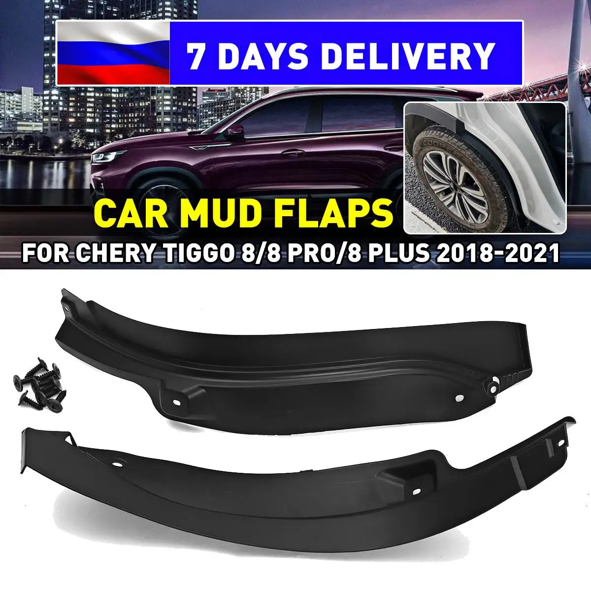 

Fender For Chery Tiggo8 /Tiggo8 PLUS /Tiggo 8 PRO 2018 2019 2020 2021 Car Mudguard Anti Dirt Cover Rear Tire Mat Modification