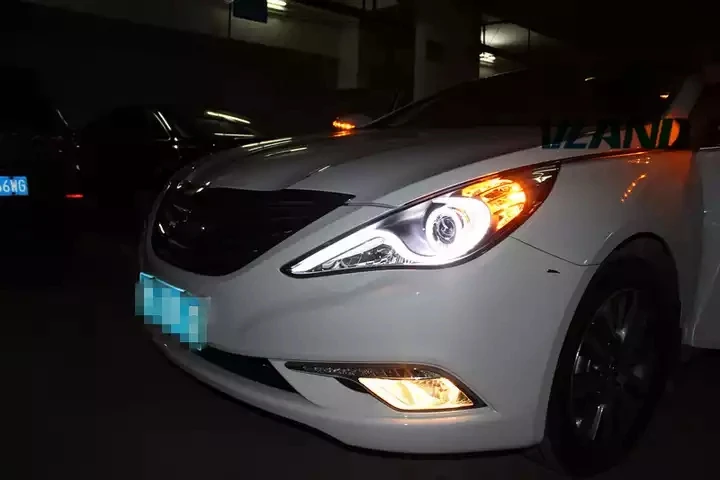 Car Head Lamp Angel Eyes LED Headlight For Hyundai Sonata 2011 2012 2013 2014 2015 2016 2017 2018 - view 6