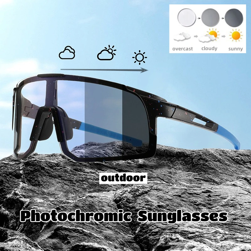 

Men's Women's Outdoor Sports Mountaineering Skiing Photochromic Riding Sunglasses Running Sports Windproof Goggle Sunglasses