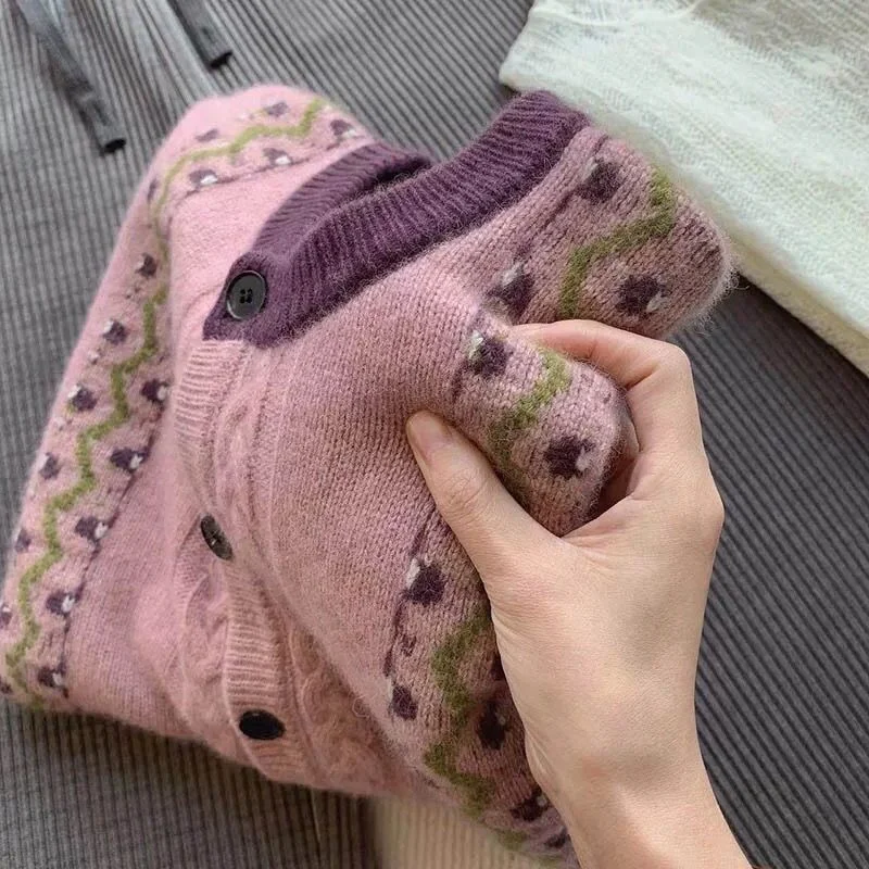 Sweter sweter piękny europejski przemysł ciężki żakardowa dzianina sweter wierzchni dla kobiet jesień i zima sweter damski