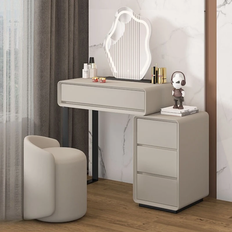 Tocador de Maquillaje con espejo, diseño de exhibición para mujer, tocador moderno, almacenamiento de pie, Tocador Maquillaje, muebles romanos