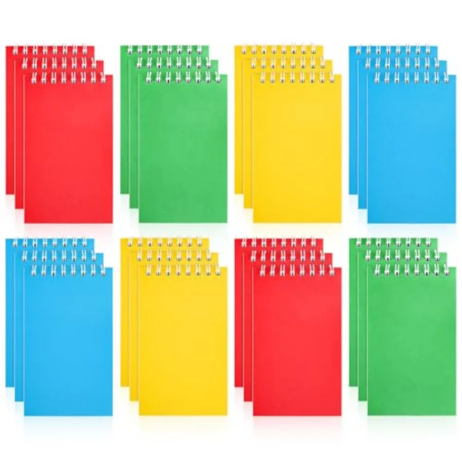 

4 Pack Pocket Notebook Small Spiral Notepad Pocket Notepads Mini Journal Notebooks Memo Pads for,Nurse, Student, Office, Back t