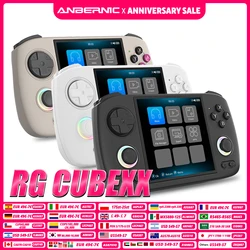 ANBERNIC RG CubeXX Retro Handheld Game Console 3.95 Inch IPS Screen 64 Bit Linux System With RGB Joystick Lighting HDMI-Support